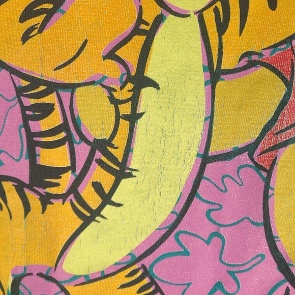 Winnie The Pooh T-Shirt Blue One‎ Size Oversized Sharing Laughs Short Sleeve - Picture 3 of 16